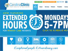 Tablet Screenshot of carolina-clinic.com